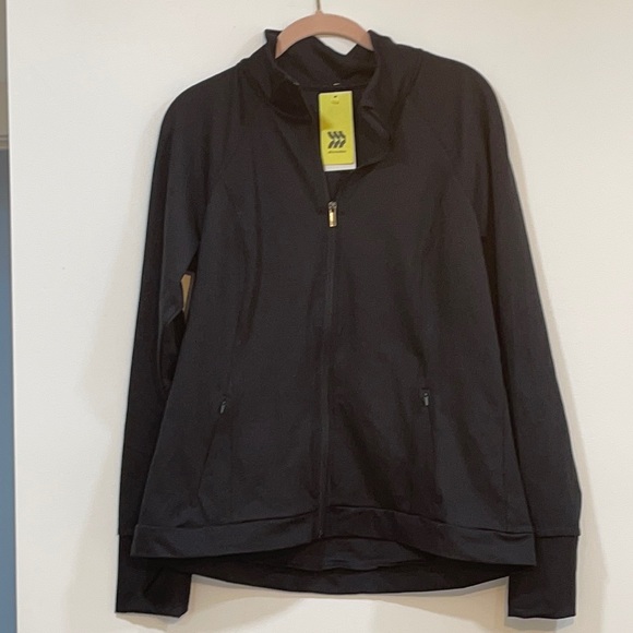 Women's Zip-Front Jacket - All in Motion™ Black  and Blue, New and Never Worn 9 - Picture 2 of 10